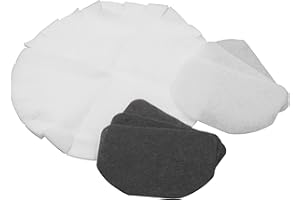 vhbw 6X Papierfilter, 3X Aktivkohlefilter, 3X Fettfilter kompatibel mit DeLonghi F17233, F17231 Fritteuse - 12-tlg. Filter-Set