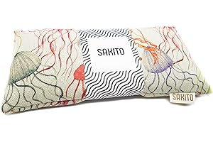 Bouillotte Micro-onde - Coussin Chauffant Micro onde - Bouillotte Noyau de Cerise - Bouillotte Grain de Lin - Bouillotte Seche (25x12 cm) Blé et Lavande (Méduse)