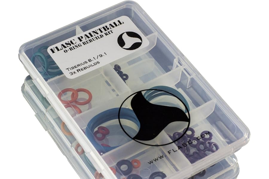 Flasc Paintball Tiberius T 8.1/9.1 3x color coded paintball o-ring rebuild kit