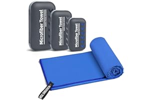 KICQOM Microfibre Travel Towel,Quick Dry,Super Absorbent,Perfect Sports Towel,Swimming Towel,Beach Towel,Camping Towel,Ultra Compact, Lightweight,for Sports,Gym,Camping,Backpacking,Yoga(80x40cm)