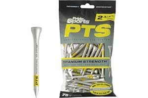 PRIDESPORTS Pride Men's Pride Titanium Wooden Pack of 75 Black Yellow 70 mm, Black Yellow, 2 3 4 UK