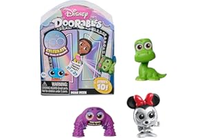 DOORABLES Disney, Coffret Mini Peek avec 2 ou 3 Figurines Surprises, Nouvelle série Disney 100, 80 Personnages à Collectionner, Modèles aléatoires, Jouets pour Enfants à partir de 5 Ans, DRB14