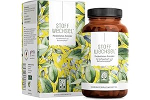 ‎NATURTREU Stoffwechsel Kapseln Diät Unterstützung - Hochdosiert mit Grünem Tee, Forskohlii, Cholin, Spargel, Bittermelone, Garcinia Cambogia & Chrom - 120 Stoffwechsel Kapseln vegan von NATURTREU®