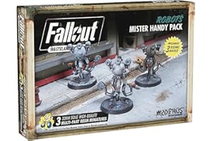 Modiphius Entertainment | Fallout Wasteland Warfare | Robots: Mister Handy Pack | Miniatures | Unpainted