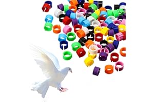JSKWIKE 100 Piezas Anillos Plásticos del Clip de Pierna【8 mm】Anillo del Pie del Pájaro del Color de alimentación Identificar el Tobillo para Paloma Pequeñas Polluelo