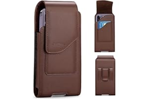 nuoku Handytasche für Gürtel für iPhone 14 13 12 11 Pro Max Serie, PU Leder Handy Gürteltasche mit Gürtelclip für S22 Plus/S21 Plus/S20 Plus mit Magnetverschluss