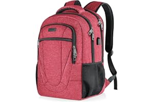 BIKROD Plecak męski, plecak szkolny, dla chłopców, nastolatków, duży, wodoszczelny, damski, do pracy, podróży, z kieszenią antykradzieżową, torba na laptopa o przekątnej ekranu 17,3", z przyłączem USB