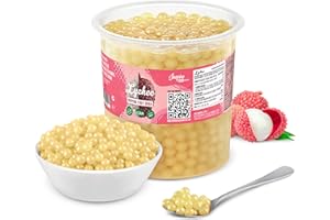 THE INSPIRE FOOD COMPANY INSPIRE FOOD Bubble Tea Perlen Litschi für Bubble Tea | Popping boba Perlen, Tapioka Fruchtperlen und Boba Perlen - 100% vegan und glutenfrei, ohne künstliche Farbstoff, 3.2KG