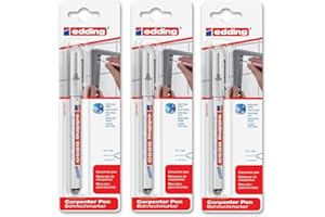 edding 8850 marker do otworów wiertniczych – czarny – zestaw 3 szt. – do trwałego oznaczania trudno dostępnych miejsc (3 sztuki, markery do otworów)