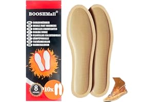 BOOSHMall Semelles Chauffantes, 10 Paires Chaufferette Pieds, Chauffe-Pieds pour Chaussures, Semelle Chauffante Homme Femme, 8 Heures Chaufferette Pied Extra Chaud - M(36-39)/L(40-43)