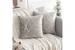 ETOLISHOP Fundas de Cojines Terciopelo Fundas Cojines Sofa Sala de Estar Decorativas Funda Cojin Gris Modernas Geometricos Suave Confortable Fundas Cojines Cuadrados para Dormitorio Jardín Banco 50x50cm