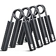 ZEAGUS Grip Strength Trainer 4 Pack,22.5KG-90KG Metal Hand Grip Strengthener,Non-Slip Heavy-Duty Forearm Exerciser,Hand Gripper for Muscle Building and Hand Rehabilitation Exercising