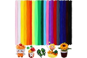 ENCHOL 200 Pcs Pipe Cleaners for Craft, 20 Colors Chenille Stems Craft Supplies, 30cm Long Crafting Pipe Cleaners for DIY, Art Project, Decoration