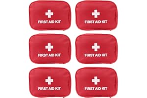 AOUTACC 6 Pack Empty First Aid Kit Bag, Lightweight Empty First Aid Bag for Emergency at Home, Office, Car, Outdoors, Boat, Camping, Hiking(Bag Only)
