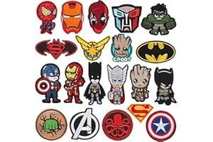 AUTOWNLUX 20 toppe termoadesive per bambini, da applicare con ferro da stiro, da applicare con ferro da stiro o da cucire, per bambini, pantaloni, zaini, cappelli, jeans