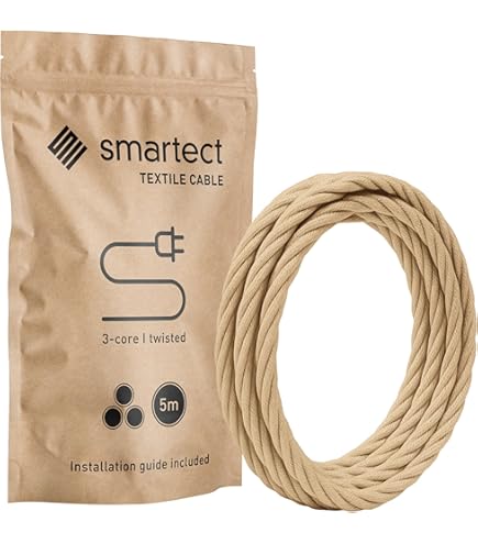 Cavo Elettrico Treccia/Trecciato Rivestito In Tessuto. Colore - Foto 3