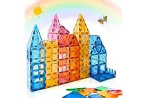 NAETANY Construction Magnetique Enfant 64 Pièces Blocs de Construction Magnétique 3D Educatif et Créatif Jeux Magnetique pour Enfants de 3 4 5 6 7 8Ans