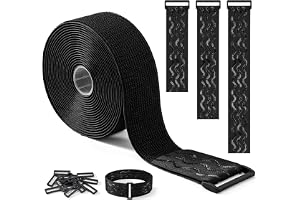 Kraftiga Kardborreband med Halkfri Gummibaksida, 5 cm x 5 m med 15 Spännen