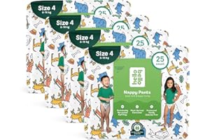 Hello Bello Premium Training Pants Size 4-100 Count (4 Packs of 25) Disposable, Gender Neutral, Eco-Friendly, Potty Training Underwear with Snug and Comfort Fit for Toddlers on The Move