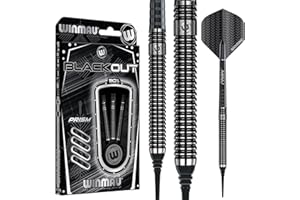 ‎WINMAU Winmau Blackout 90% Wolfram Weich Spitze Darts - Gerade Geringelt Gewehrlauf