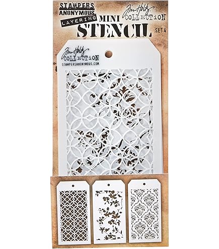 Stampers Anonymous Fresh Brewed Stempel-Set – Mini-Streifen, 4 Stempel, Grau/Creme, 3x10 Cm, Für Scrapbooking