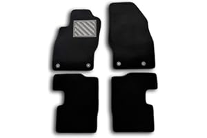 MTC AUTOMOTIVE Tappetini per Opel Corsa D 2006-2014 e Corsa E dal 2014 al 2019 su Misura, Antiscivolo, battitacco in Gomma rinforzato, Bottoni di fissaggio