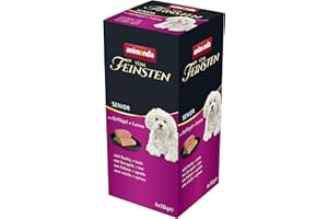 ANIMONDA VOM FEINSTEN vom Feinsten Senior karma dla psów mokra od animonda z drobiem + jagnięciną (6 x 150 g), karma dla psów od 7 lat od animonda, bez zbóż i cukru, świeże, mięsiste składniki