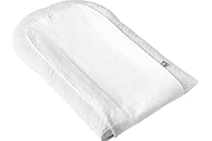 RED CASTLE, Matelas + Housse matelas à langer, Impermeable, Doublure déperlante, Serviette éponge amovible, Facile d'entretien, Fleur de coton,Blanc