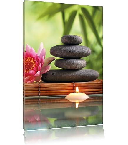 Leinwandbild „Zen Stein- Und Sandgarten“ – 130x80 Cm, 3-teilig, Für Entspannung & Meditation