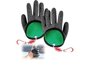 xnnmzhao wasserdichte Angelhandschuhe, 2 Stück Raubfisch Stichfeste Bissfest, wasserdichte Handschuhe mit Anti Schnitt Magnetverschluss für Den Sicheren Umgang mit Hecht Wels