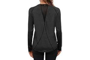 Gyabnw Sport Langarmshirt Damen Langarm Shirt Oberteile Fitness Funktionsshirt Laufshirt Wandershirt Sportbekleidung Activewear