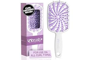 FHI Heat New UNbrush!! UNbrush Plus Detangler Brush for Gentle and Effective Detangling on Wet or Dry Fragile Hair Types — 84 UltraFlex Bristles, Ultra-Light, Anti-Static, Vented Hair Brush