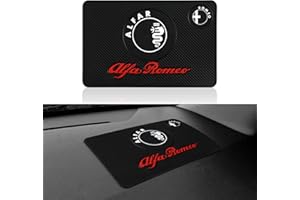 OYDDL Tappetino antiscivolo per cruscotto auto emblema compatibile con Alfa Romeo 159 147 156 155 Mito Giulietta Spider GT Stelvio Giulia Auto Styling