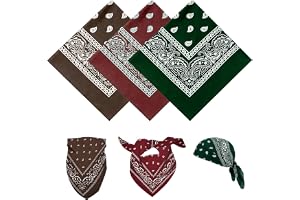 3 Pcs Bandana Multifunctional Paisley Hair Wrap Unisex Headwear Bandana Headband for Women Men Cowboy Accessories