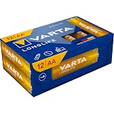 VARTA Longlife AA Alkalin Kalem Pil, LR6, 1,5 V, 12'li Paket
