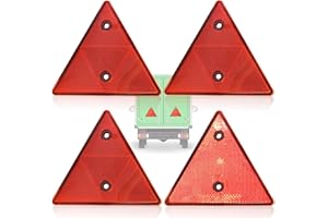 DEVENIRRICHE Reflector triangular, reflector triangular, reflector triangular, triángulo, colgante triángulo, ojo de gato, reflector para coche, tractor, caravana