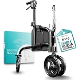 Helavo 3 Wheel Walker with Front Double Wheels &ndash; Only 5.5 kg, Foldable, Narrow, Walker for Adult Indoor and Outdoor, Aluminiu