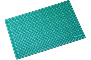 transotype Schneidematte, 90 x 60 cm groß, grün-schwarz, selbstheilende Unterlage mit feinem Raster, doppelseitig nutzbar