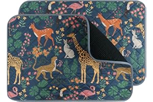 IEUUMLER 2 Pezzi Tappetini Lavabili igienici per Cani, Asciugatura Rapida Tappetino per Addestramento del Cane Riutilizzabile per Gatti, Cani, Conigli, Porcellini d'India EU013