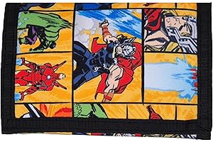 Theonoi Porte-monnaie pour Enfants Portefeuille pour Garçons et Filles Accessoire pour Sac d'école et Cartable, Avengers, 9 x 13 cm