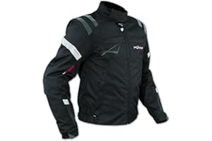 A-Pro Giacca Sport Touring Moto Cordura CE Protezioni Sfoderabile Scooter Nero XL