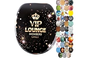 Sanilo WC Sitz mit Absenkautomatik, viele schöne Toilettendeckel zur Auswahl, hochwertige und stabile Qualität aus Holz (VIP Lounge)