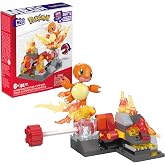 Mega brands Pokemon Action Figure Yapı Oyuncakları, Charmander'ın Ateş Tipi Spin, 81 Par&ccedil;a, 1 Yapılabilir Karakter ve D&ouml;n&uuml;ş H