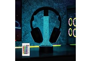 YuanDian Light up Headphone Stand for Desk, Gaming Headset Holder RGB with 16 Color Lights for Game Room Decor, Cool Gamer Gifts for Men Boyfriend （PCB）