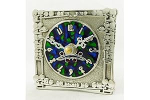 ARCHIBALD KNOX LIBERTY STYLE ART NOUVEAU Pewter Clock | Art Nouveau | Archibald Knox Liberty Design | Silver Colour 8cm H | Made in England | AK7