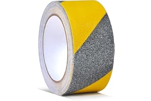 ONTWIE Nastro di Sicurezza Antiscivolo Autoadesivo Nastro da da Segnalazione Giallo e Nero - 5cm x 5m