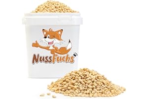NUSSFUCHS Pinienkerne 1,5kg ganze Pinienkerne geschält - unbehandelt & naturbelassen ungeröstet & ungesalzen 100% natürlich ohne Gentechnik vegan - ideal als Topping oder zum Backen - (1,5kg)
