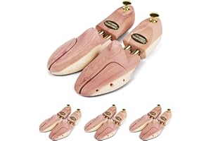 Schlesinger 4 pairs of premium men's shoe trees made of fine cedar wood for optimal shoe care. Kaiser model. Size 35 - 52 in silver or gold