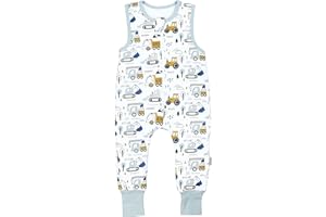 TupTam Schlafsack mit Füßen – Ganzjahresschlafsack Baby 2.5 TOG aus Baumwolle, OEKO-TEX zertifiziert