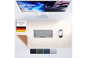 MYMIND MYMIND® Sottomano da scrivania [Antiscivolo] 80x40 cm - Tappetino per mouse XXL in pelle PU premium - Sottomano da scrivania per ufficio domestico - Sottomano da scrivania impermeabile - Sottom